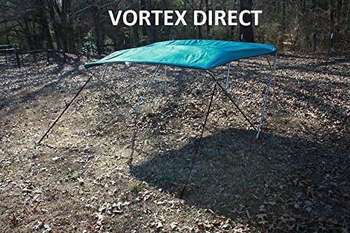 New TEAL STAINLESS STEEL FRAME VORTEX 4 BOW PONTOON DECK BOAT BIMINI TOP 8' LONG, 91-96" WIDE (FAST SHIPPING 1 TO 4... by VORTEX DIRECT