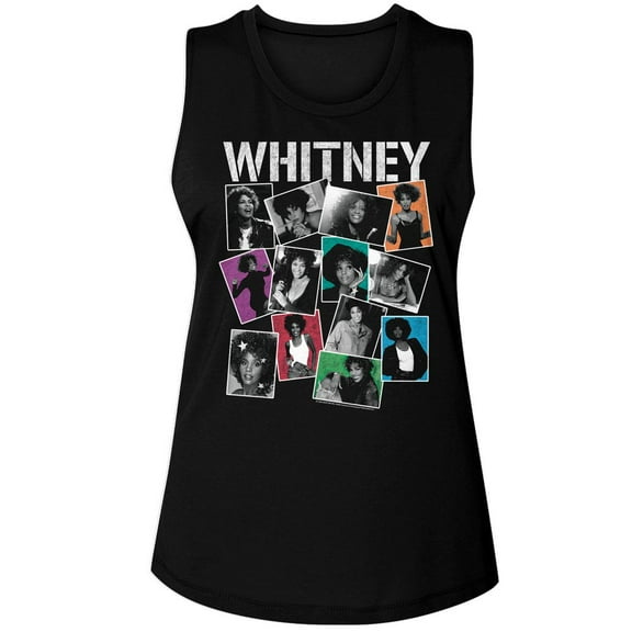 Whitney Houston Photos Black Women's Muscle Tank Top