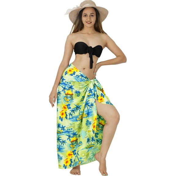 HAPPY BAY Women's Summer Beach Pareo Summer Bikinis Sarongs Coverups Bikini Beachwear Vacation Swim Cover up Long Beach Wraps for Women One Size Beige, Beach