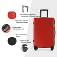 Ginza Travel 28" Hard Shell Checked Large Lugggage,Lightweight Travel