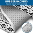 thumbnail image 4 of Black Geometric Border Pattern Bathroom Rugs Sets 3 Piece,Toilet Cover Set,Absorbent Non Slip Bathroom Mats Sets with U-Shaped Contour Rug Toilet Rug Set, 4 of 5