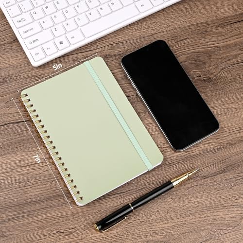 Quivanta 6 PCS Small Spiral Notebook 5x7, Cute Aesthetic Spiral Journal Note book for Women & Men, Spiral Bound Journals for Work School Note Taking Business, Journals for Writing 50 Sheets