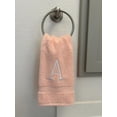 thumbnail image 7 of Pink Initial Hand Towel for Bathroom - Monogrammed Luxury Hotel Quality Decorative Towel for Powder Room - GOTS Organic Certified - Set of 2 Letter K, 7 of 7