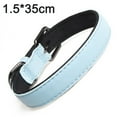 thumbnail image 2 of Leather dog collar, adjustable padded pet collar with alloy clasp, 2 of 5