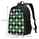 thumbnail image 5 of Easygdp Green Squares Mochila para Laptop de Viaje con Puerto USB, Mochila para Laptop con Puerto de Carga USB para Mujeres y Hombres, 5 of 7