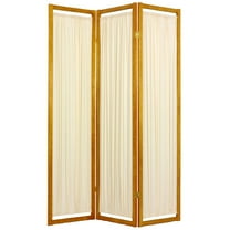 Oriental Furniture 6 Ft Tall Helsinki Shoji Screen, Honey color, 6 panel