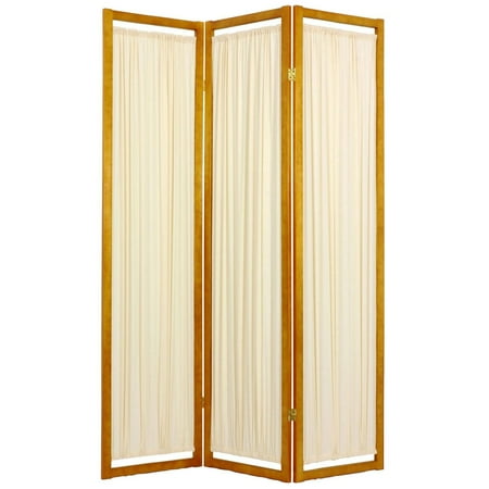 Oriental Furniture 6 Ft Tall Helsinki Shoji Screen, 4 panel, honey color