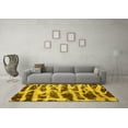 thumbnail image 3 of Ahgly Company Machine Washable Indoor Rectangle Abstract Yellow Modern Area Rugs, 4' x 6', 3 of 4