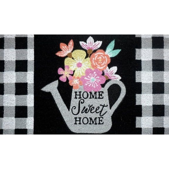 Briarwood Lane Coir Doormat 30x18 Colorful Watering Can Spring Natural Fiber For Spring Coir Doormat
