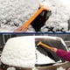 thumbnail image 5 of Pala de nieve de mango largo para coches | Raspador de hielo de invierno amarillo de plástico | Herramienta eficiente de remoción de nieve, suave que no raya, liviana de 68 g, limpieza de múltiples, 5 of 6