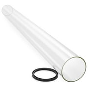 49.5" Tall Quartz Glass Tube Replacement with Rubber Ring for 4-Sided Style Outdoor Patio Heaters