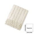 thumbnail image 3 of Dvumao Home Decor, Blanket Soft Knitted Blanket Fringed Blanket Sofa Blanket Sleeping Blanket 176x127cm, Women Gifts, 3 of 7
