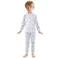 thumbnail image 3 of joogoo Bows Checkered Blue 2 Piece Long Sleeve Tee and Pants Cotton Pajama Set 6Y, 3 of 7