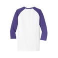 thumbnail image 6 of Port & Co Adult Male Men Heather Long Sleeves T-Shirt Wht/Purple 2X-Large, 6 of 6