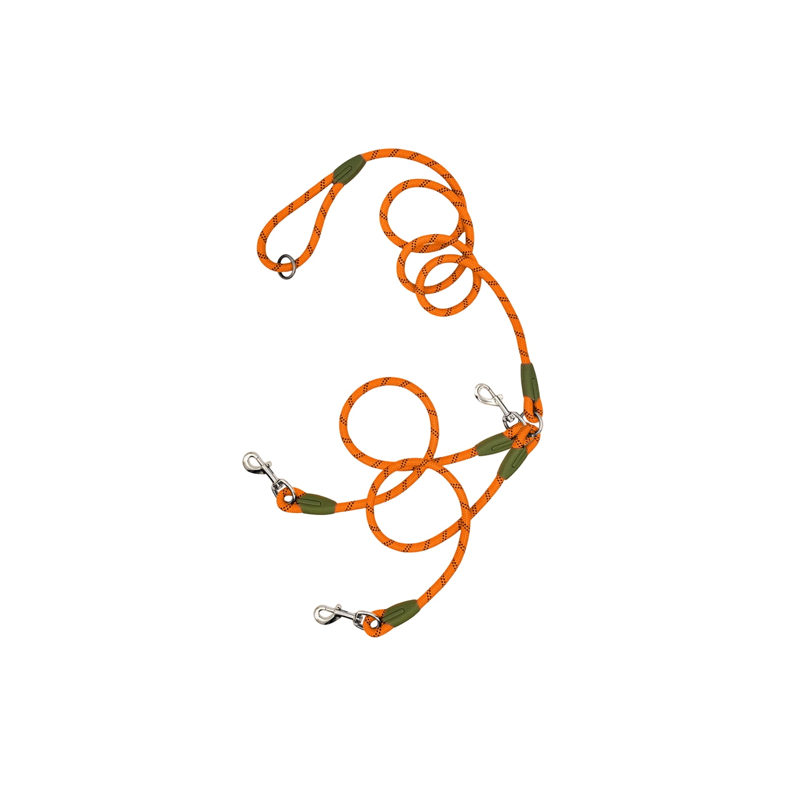 Hands-Free Double Dog Leash for 2 Dogs, Nylon Reflective Leash with Waist and Shoulder Strap, Bungee Leash for Medium and Large Dogs, Multi-Dog Walking