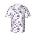 thumbnail image 2 of Xecao Orchids Flowers print Hawaiian shirt - a stylish short-sleeve button-down for men, perfect for casual beach and tropical outings., 2 of 9