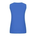 thumbnail image 7 of WTXUE Tank Tops Sleeveless, Scoop Neck Summer Women Floral Button Plus Size Tank Loose Vest T Shirts Tunics Tee Solid Casual Tops for Women'S Plus Blue 5XL, 7 of 7