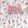 thumbnail image 6 of xfsWaSs Baby Girl clothes Summer Floral Dress Bowknot Sleeveless Ruffle Sundress With Hat Cute Infant Dresses Toddler Beach Outfit 12-18 Months, 6 of 7