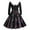 B-Black, variant on Christmas Hepburn Dress for Ladies Vintage Winter Xmas Dresses Oversized Long Sleeve Y2k Essential Snowflake a Line Dress 2025 V Neck Santa Dress(Khaki,M)