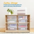 thumbnail image 4 of ECR4Kids Letter Size Plastic Tray Organizer with Lids, Large, Storage Bins, Clear, 10-Piece, 4 of 9
