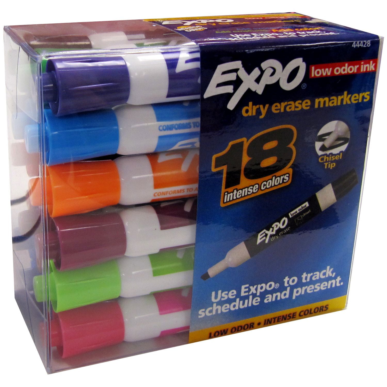 Expo Dry Erase Markers 80678 Low Ordor Ink Chisel Tip Assorted Colors 8 Pak for sale online 