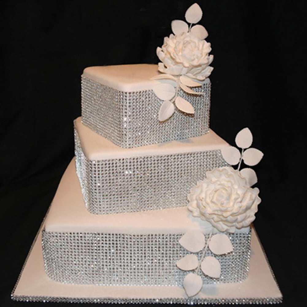 Diamond Mesh Wrap Ribbon Roll Cake Rhinestone Wedding Favor Decor Party Supplies 