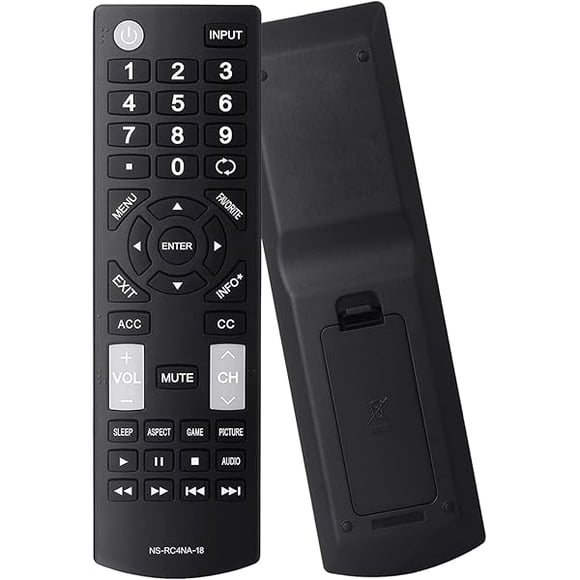 ccwmincc Replacement Insignia TV Remote NS-RC4NA-18, Universal Remote Control for All Insignia LED LCD HDTV Smart TVs, No Setup Needed, Durable Buttons, Lightweight Design
