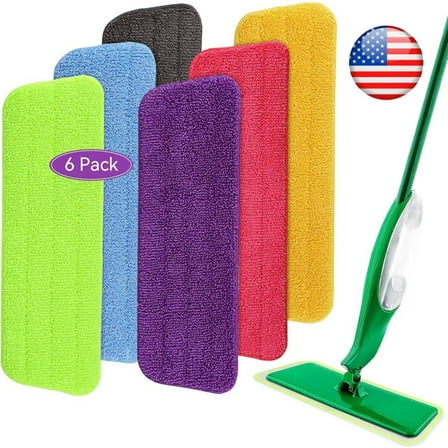 8 Pack Spray Mop Refills Compatible for Libman Freedom Spray Mop, Reusable & Washable 16in Microfiber Floor Cleaning Mop Pads for Spray Mop