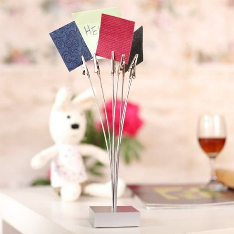 Fenical 8-branch Tree Style Memo Photo Holder Card Paper Note Clip for Displaying Photos Number Cards