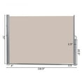 thumbnail image 6 of Gymax 118.5'' x 71'' Patio Retractable Folding Side Awning Screen Privacy Divider Beige, 6 of 10