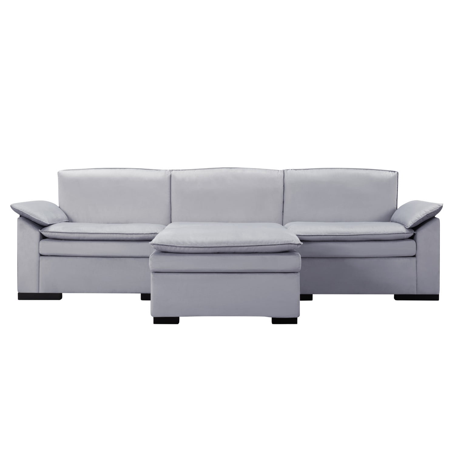 Gewnee Combination Sofa With Movable Footstool and Movable Footrest, Suitable For Living, Office Area and Reception Room.
