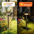 thumbnail image 7 of Gigalumi Warm White Solar LED Landscape Light , Gold-Red Bronze Aluminum, Waterproof Path Light 2-Pack, 7 of 7
