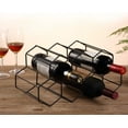 thumbnail image 2 of Buruis 9 Bottles Metal Wine Rack, Countertop Free-Stand Wine Storage Holder, Space Saver Protector for Red & White Wines - Black$Tabletop Hexagon Wine Rack - Bottle Wine Holder for Wine Storage - No Assembly Required - Small Wine Rack and Wine Bottle Holder $Countertop Wine Rack -No Assembly Required - Wine Racks Countertop - Small Wine Rack - Wine Bottle Storage - Tabletop Wine Rack, 2 of 7