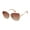 Gold & Nude, variant on Women's 1093SP Frameless UV400 Protective Metal Cat Eye Fashion Sunglasses, 60mm