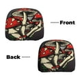 thumbnail image 6 of Kdxio Red Mushrooms Pattern Print 2 Piece Car Head Rest Covers Set Auto Front/Rear Seats Headrest Cover Universal Fit Most Cars,Sedan, SUV, 6 of 9
