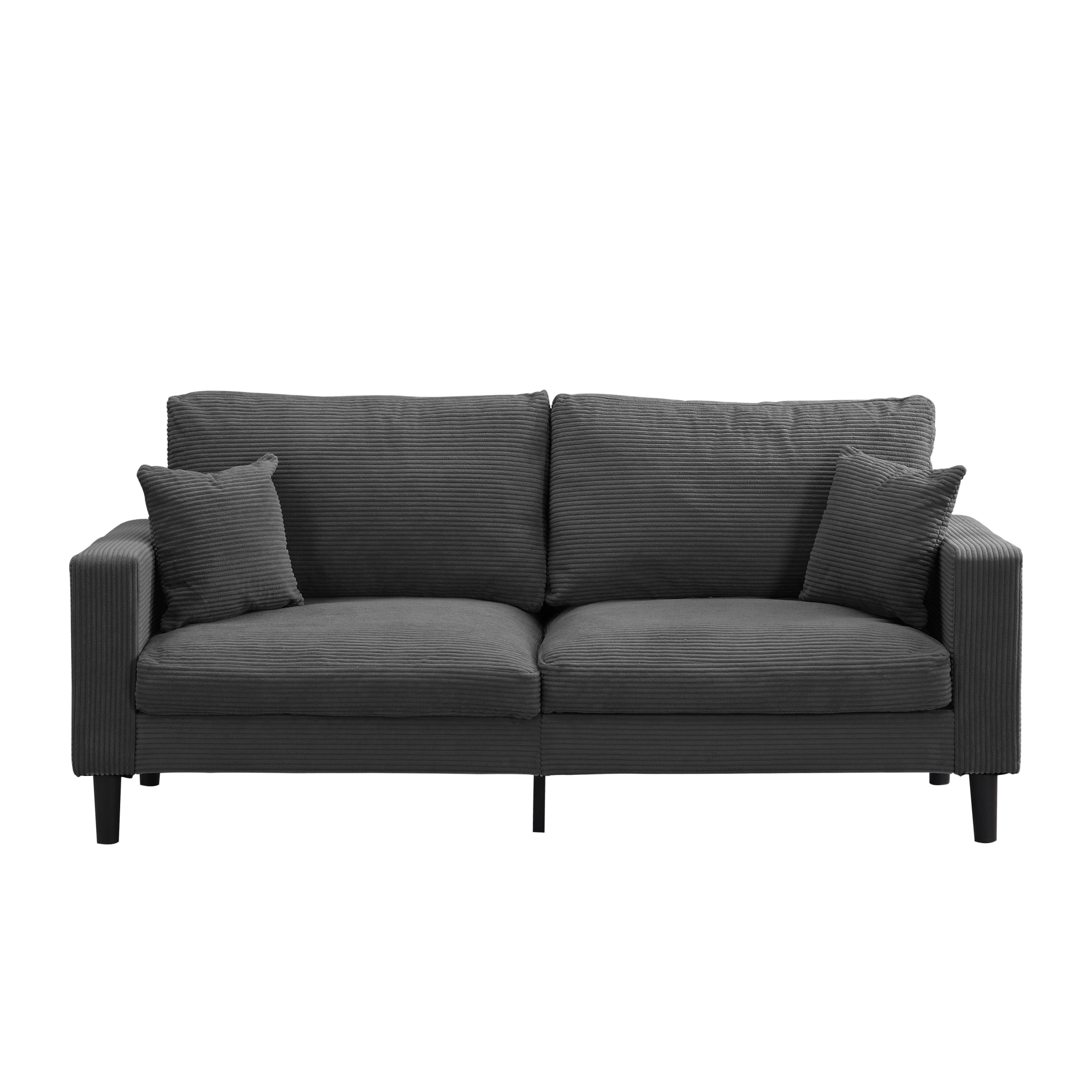 Jopath 57 Inch High Resilience Loveseat Sofa With Wooden Frame, Two-Seater Comfortable Sofa For Small Spaces, Modern Upholstered Design For Apartments And Living Rooms Orange