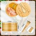 thumbnail image 3 of SHTUUYINGGDivided Bamboo Salt and Pepper Box Engraved with Salt and Pepper for Salt Box with Magnetic Swivel Lid and Spoon Round Kitchen Seasoning Salt Container Salt Holder with Lid Salt Keeper, 3 of 7