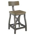 thumbnail image 1 of INK+IVY Lancaster 24.5" Solid Wood & Metal Counter Stool in Antique Silver/Gray, 1 of 10