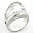 thumbnail image 1 of Sterling Silver Ring AAA GRD CZ Clear LOAS776 for Women Clear Stone Color Style Rhodium Size 6, 1 of 1