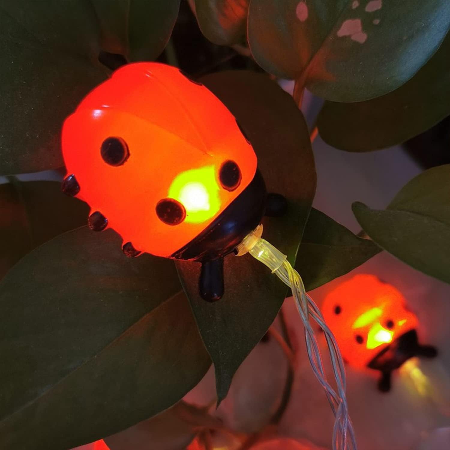 Ladybug Fairy Lights, Beetle String Lights for Bedroom Garden Patio Wedding Party Indoor Outdoor Decoration