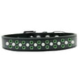 thumbnail image 3 of Dog, Puppy  Pet Fashion Collar, "Pearl and Emerald Green Crystal Rimsets Sprinkles", 3 of 8