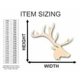 thumbnail image 2 of Unfinished Wood Elk Head Antlers Shape - Animal - Wildlife - Craft - up to 46" DIY 8" / 1/8", 2 of 3