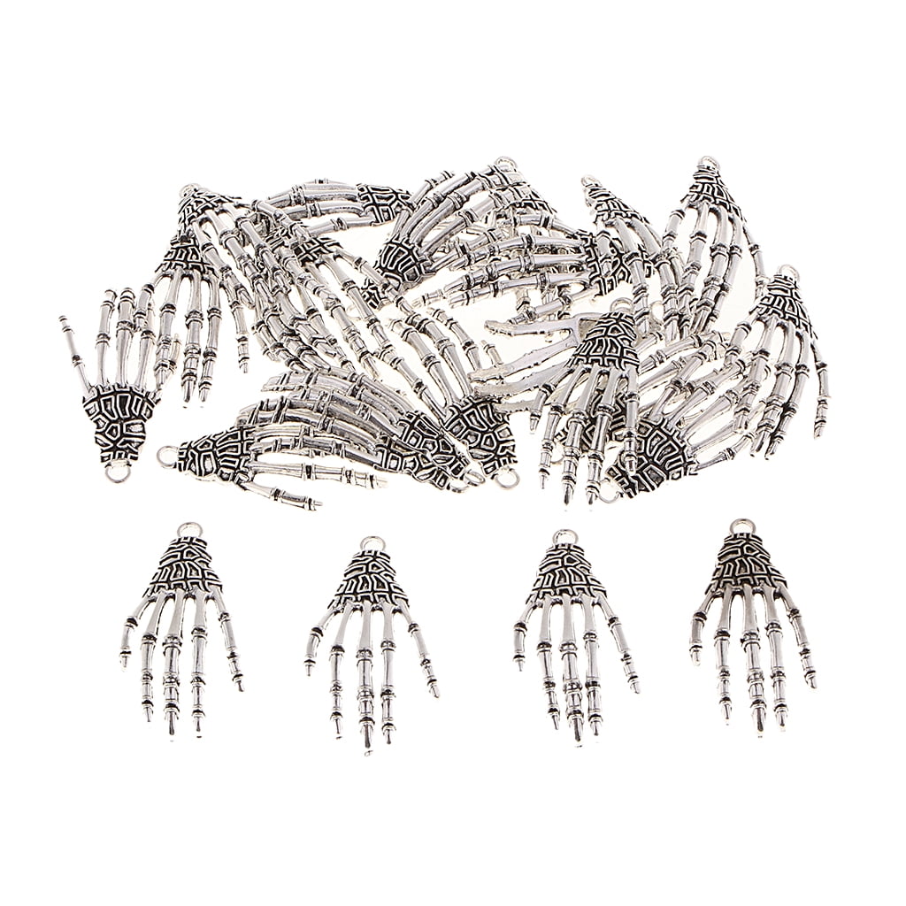 Retro Jewelry Making DIY Fish Skeleton Alloy Charm Pendants 42*20mm 