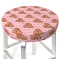 thumbnail image 3 of Haiem Heart Capybara Cushion Round Bar Chair Seat Cover Bar Chair Cushion Covers Elastic Washable Bar Chair Cover,Protects from Scratches and Stains-12 inch, 3 of 7