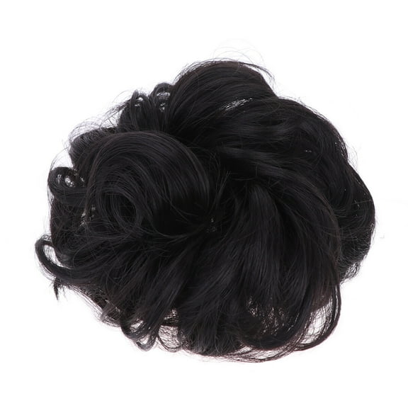 HOOWIFFY Hair Decorations Supplies Scrunchie Hair Extension Black for Fullness