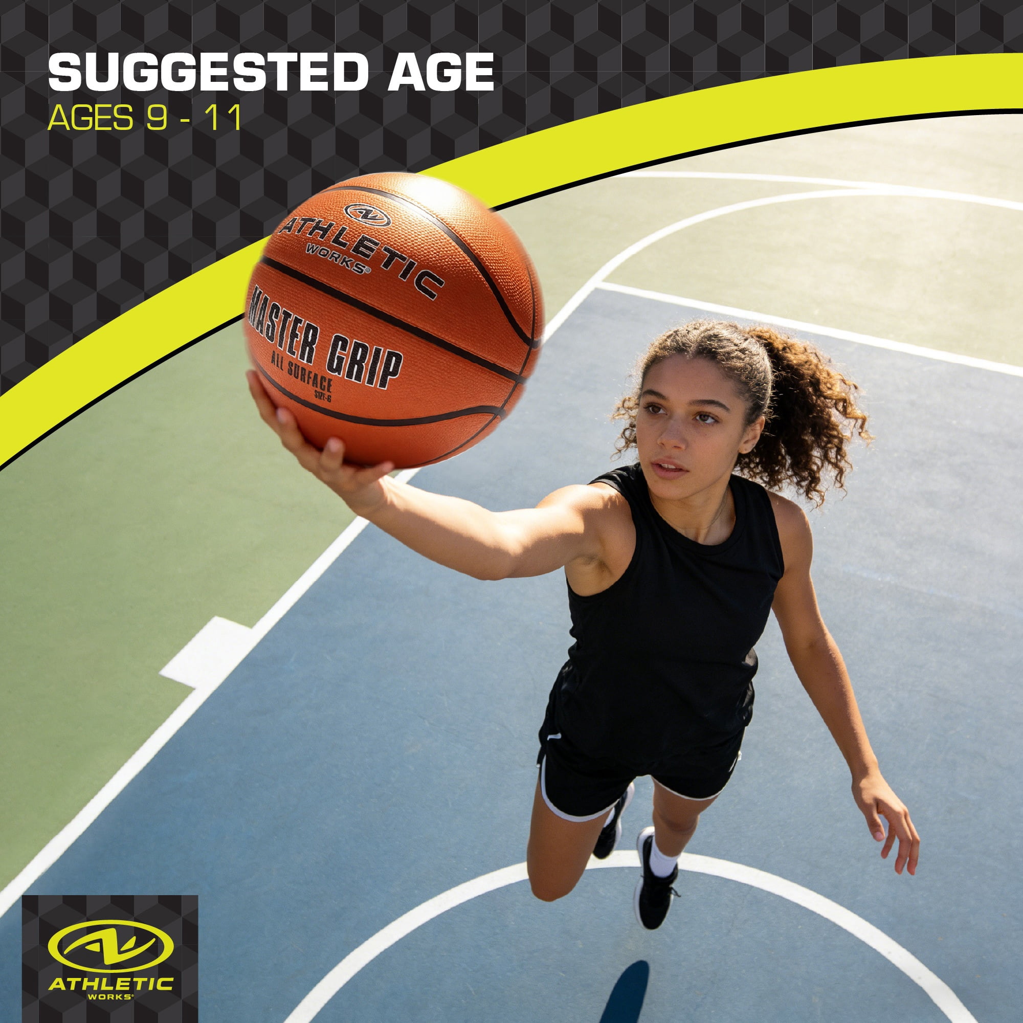Athletic Works Size 6 Master Grip Basketball for Child 9-11 Years Old