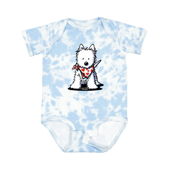 Inktastic Westie in Bandana Boys or Girls Baby Bodysuit