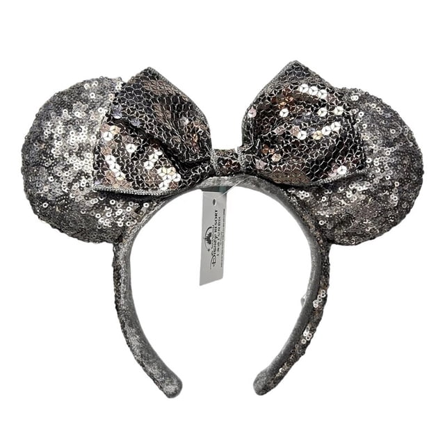 Diadema con orejas de Minnie Mouse de Disney para adultos y niños, diadema con flores, disfraz de diadema de felpa, regalo