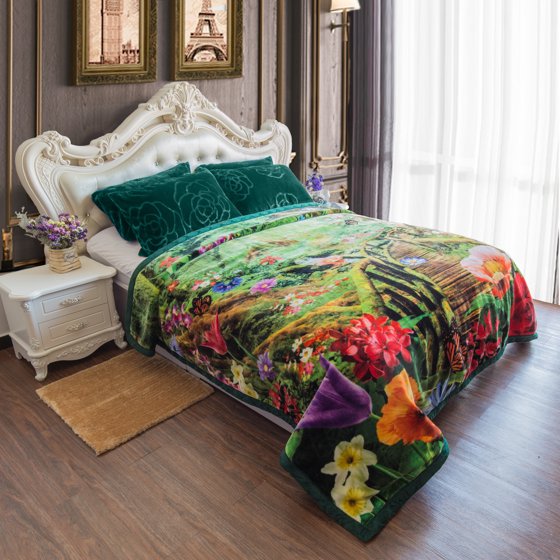 King Size Warm Raschel Blanket Soft Plush Heavy Thick ...