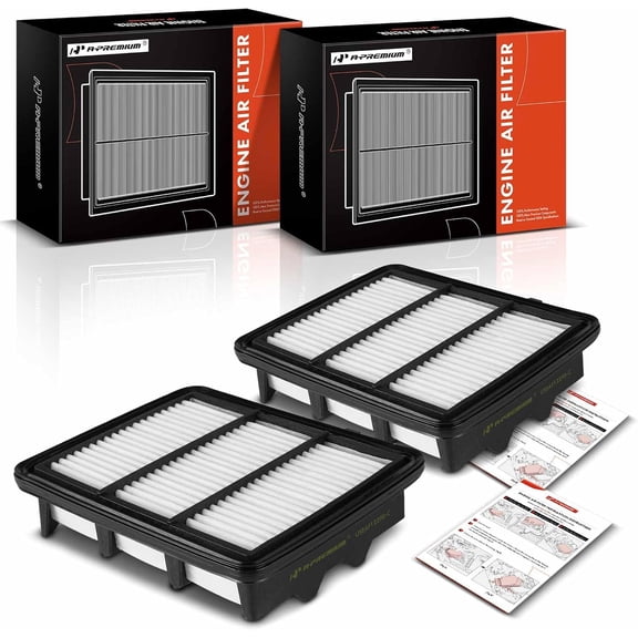 A-Premium 2-PC Engine Air Filter Compatible with Honda Accord 2018 2019 2020 2021 2022 - L4 1.5L - Replace# 17220-6A0-A00